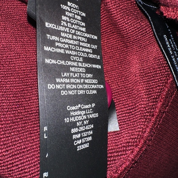 Men’s Coach Cardigan in Port size large NWT - Picture 4 of 11